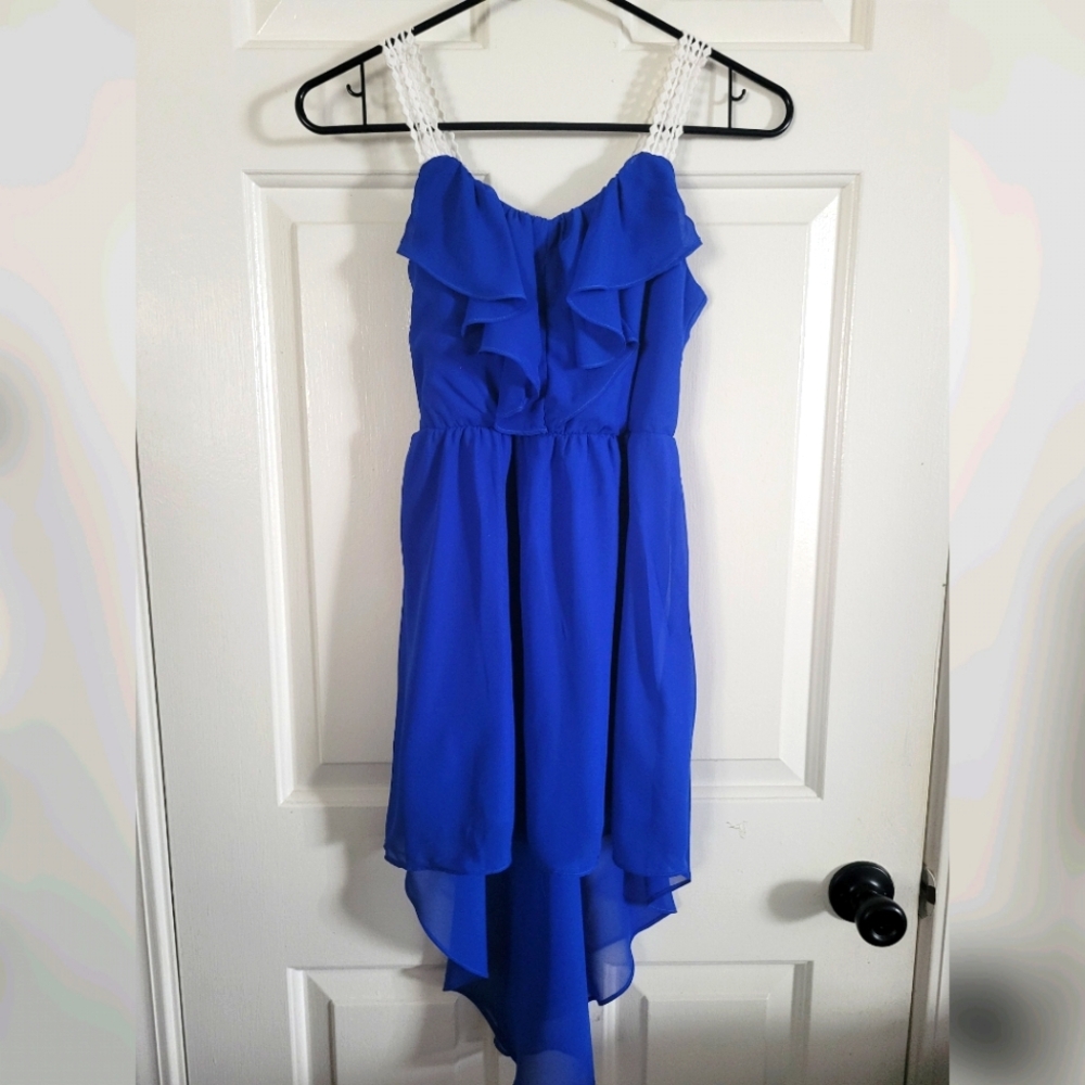 Royal Blue Hi-Low Dress Size 10 Girls